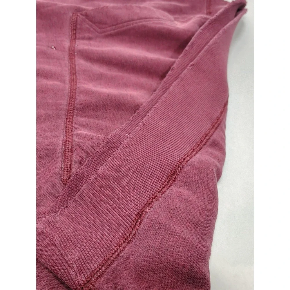 Nike Better‎ World Mens L Maroon Distressed Pullover Hoodie Swoosh Logo Burgundy